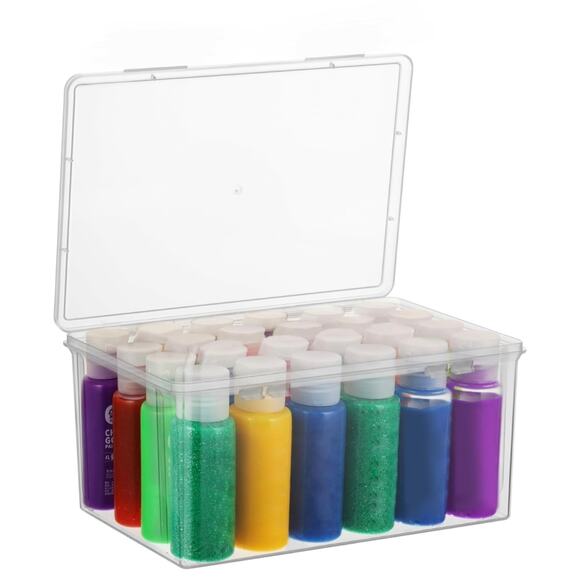 Rainmae Paint Storage Box Plastic Lid Fits 20 2 fl oz Acrylic Paint Bottles s27 - Picture 1 of 8